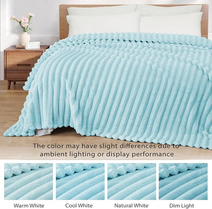 Exclusivo Mezcla Striped Fleece Throw Blanket - Image 3