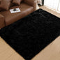 Goolela Black Area Rug 6x9 Fluffy Fuzzy Furry Shag Faux Sheepskin Fur Rug by Goolela