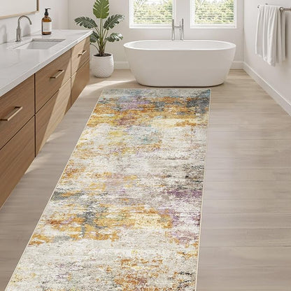 LOONGRUG Runner Rug 2x6 Washable Non-Slip Kitchen Neutral Modern Rug | Abstract - Image 5