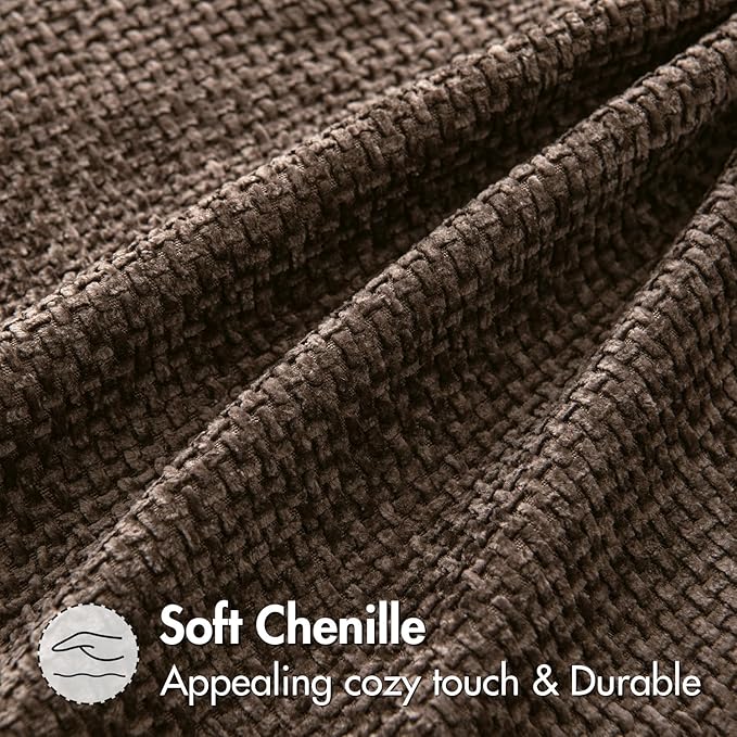 MIULEE Decorative Couch Throw Pillow Covers 20x20 Inch Dark Brown 2 Pack | - Image 6