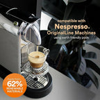 WOKEN COFFEE Compostable Nespresso Pods - Arabica Medium Roast Italian Espresso Coffee Capsules Compatible With Nespresso Coffee Machine (40 Pod Count, 4 Boxes)