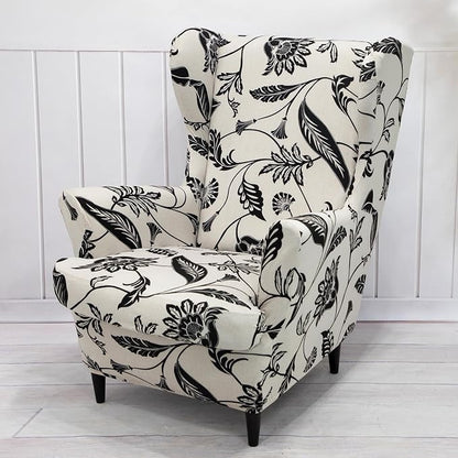 HAOYONG Wing Chair Slipcovers Printed Wingback Chair Covers 2 Pieces Wingback - Image 2