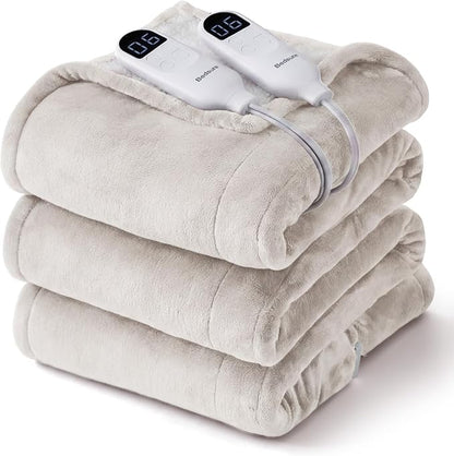 Bedsure Heated Blanket King Size, Dual Control Electric Blanket, Cream | by Unknown