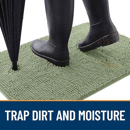 OLANLY Dog Door Mat for Muddy Paws 59x20, Super Absorbent Chenille Mud Mat | - Image 2