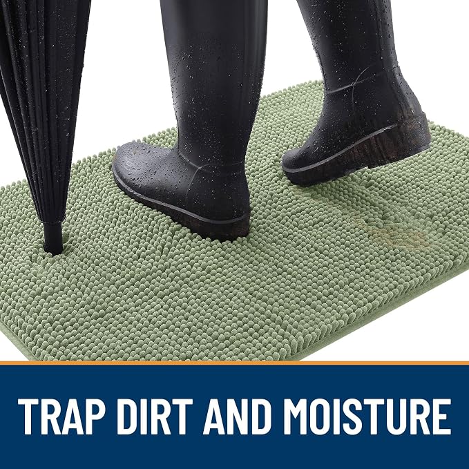 OLANLY Dog Door Mat for Muddy Paws 59x35, Super Absorbent Chenille Mud Mat | - Image 2