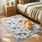 2x3 Tie-Dyed Grey and White Fluffy Area Rug Non-Slip by ModernHomeDecor