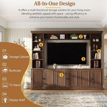Merax 97.4" W Wall Unit Entertainment Center, TV Stand - Image 3