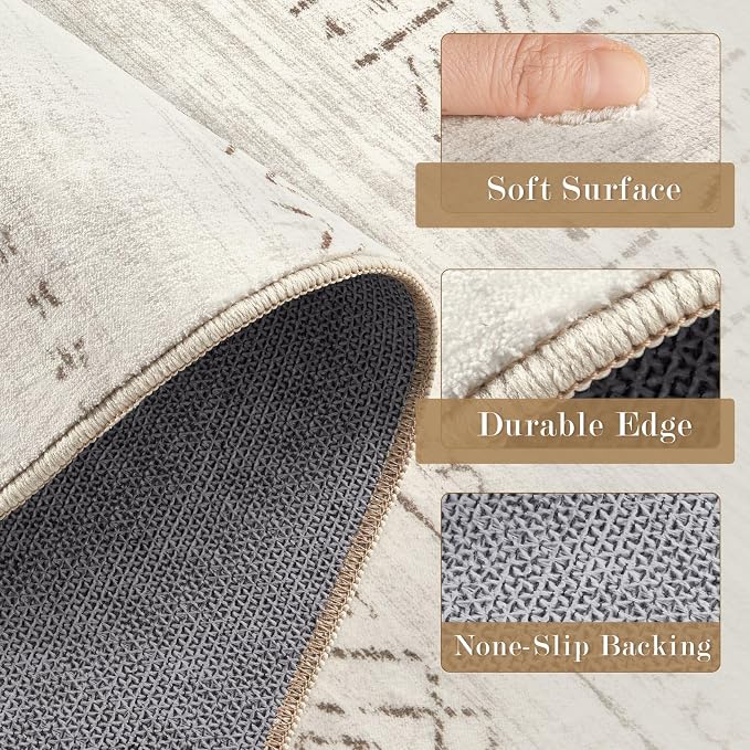 cotiled Hallway 3x8 Runner Rugs Washable Boho Moroccan Soft Rug | Non-Slip - Image 6