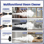 2500W Handheld Steam Cleaner,Portable Car Steamer For Auto Detailing,High-Temperature and Pressure Steam Cleaner For Home, Steam Cleaning Machine for Furniture,Kitchen,Grout,Floor,Tile (Red)
