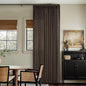 Dark Chocolate 90 Inch Pinch Pleated Semi Sheer Linen Curtains 2 Panels | by Twodrapes