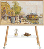 Rolling Easel TV Stand for 49–75 Inch TVs, Mobile TV Cart by ECOTINY