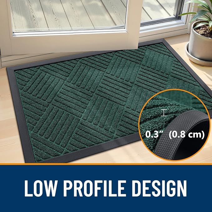 OLANLY Front Door Mat Outside Entrance 47x23, Waterproof Heavy-Duty Doormat | - Image 5