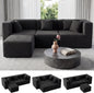 MONVANE 103'' Modular Sectional Sofa, Comfy Teddy Velvet Cloud Couch by MONVANE
