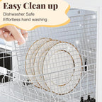 Cooling Racks for Cooking and Baking - 2 PCS 11.65" x 16.85" Grid Wire Baking Rack for Oven Cooking, Baking, Grilling, Roasting -Dishwasher Safe Bacon Rack- Fits Half Sheet Cookie Pan