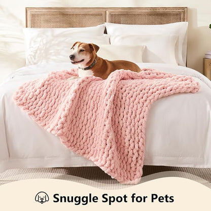 L'AGRATY Chunky Knit Throw Blanket - Image 4