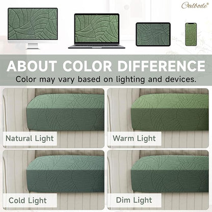 CALBODE 12Pcs Stretch Couch Cushion Covers, Water Resistant Outdoor Sofa - Image 6