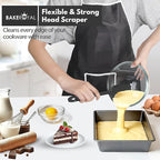 Silicone Spatula Set - 4-Piece Rubber Spatulas Silicone Heat Resistant 600°F for Everyday Task - Seamless Design Kitchen Spatulas for Nonstick Cookware - Black