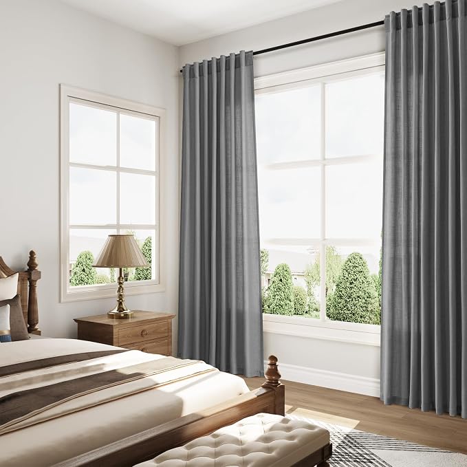 Blazer Grey Curtains 63 Inches Long 2 Panel Sets - Image 8