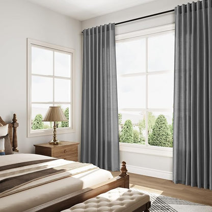 Blazer Grey Curtains 63 Inches Long 2 Panel Sets - Image 8