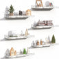 upsimples Floating Shelves for Wall, Wall Shelves for Decor Storage Set of 6 by upsimples