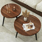 2 Pcs Mid Century Modern Coffee Table Round by Home