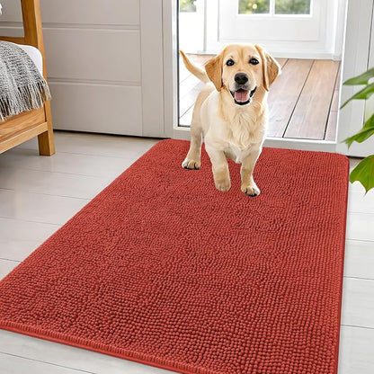 OLANLY Dog Door Mat for Muddy Paws 44x32, Super Absorbent Chenille Mud Mat | by OLANLY