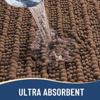 Arotive Luxury Chenille Bathroom Rug Mat, Extra Soft Thick Absorbent Shaggy Bath Rugs, Non-Slip Machine Wash Dry, Plush Bath Mats for Bathroom, Shower and Tub, 30x20, Mocha