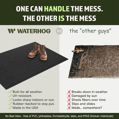 WaterHog Squares Front Door Mat Indoor Outdoor Entrance, All-Weather Mats | - Image 5