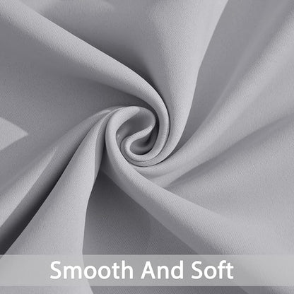 Yakamok Light Grey Room Darkening Curtains 84 inch Sliding Door Drapes | 1 - Image 5