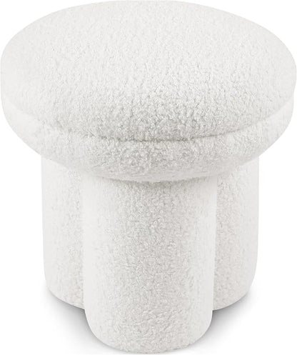 Furniture of America Rami Modern 18-inch Mushroom-Shape Upholstered Ottoman - Image 5