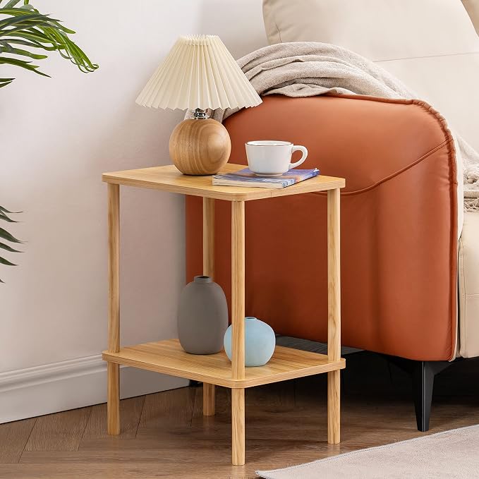 Apicizon 2 Tier End Table Set of 2, Small Side Table - Image 2