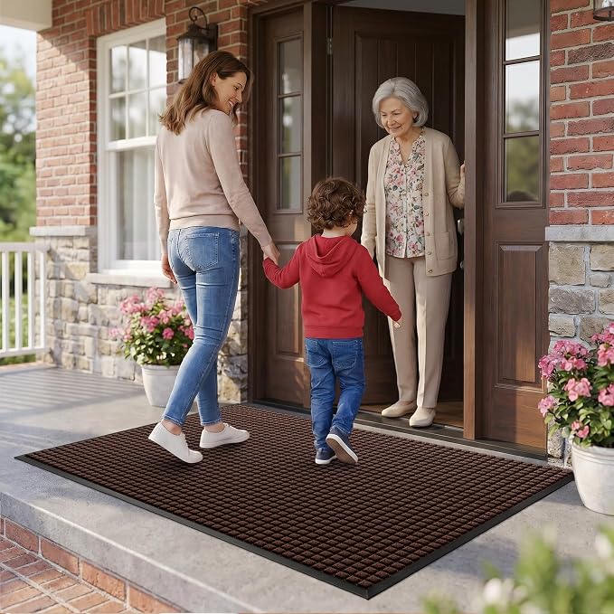 Front Door Mat Outside Entrance, Heavy Duty Waterproof Doormat | 73"x46" - Image 8