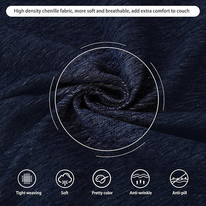 DREAMINGO Sofa Covers Washable Thick Chenille Couch Cover - Image 4