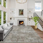 5x7 Area Rugs for Living Room: Washable Abstract Brown Black Badroom Carpet | by GENTDRIZZ