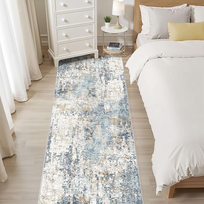LOONGRUG Runner Rug 3x8 Washable Non-Slip Kitchen Neutral Modern Rug | Abstract - Image 6