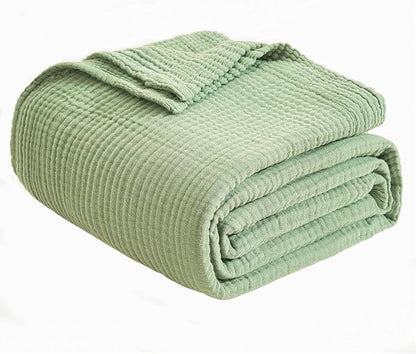 EMME Muslin Blankets for Adults Throw Blanket for Couch Breathable Gauze Soft - Image 8