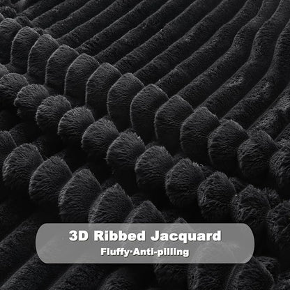 NEWCOSPLAY Fleece Ribbed Cozy Twin Blanket - Image 7