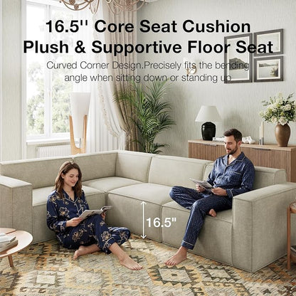Novilla Modular Sectional Sofa, No Assembly Cloud Sectional Couch - Image 13