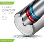 SIPX™ Triple-Insulated Tumblers - 22oz. Premium Modern Tumbler With Lid, insulated Cup Keeps Hot For 6 Hours, Stainless Steel Tumbler Made Of Sustainable Material, Coffee Travel Mug For Home & Office