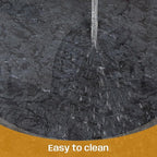 Black Marble Cutting Board, 12x16 Inch Marble Pastry Board With Non-Slip Feet For Cheese, Charcuterie, Dough, Chocolate, Dessert, Pack Of 1 Piece