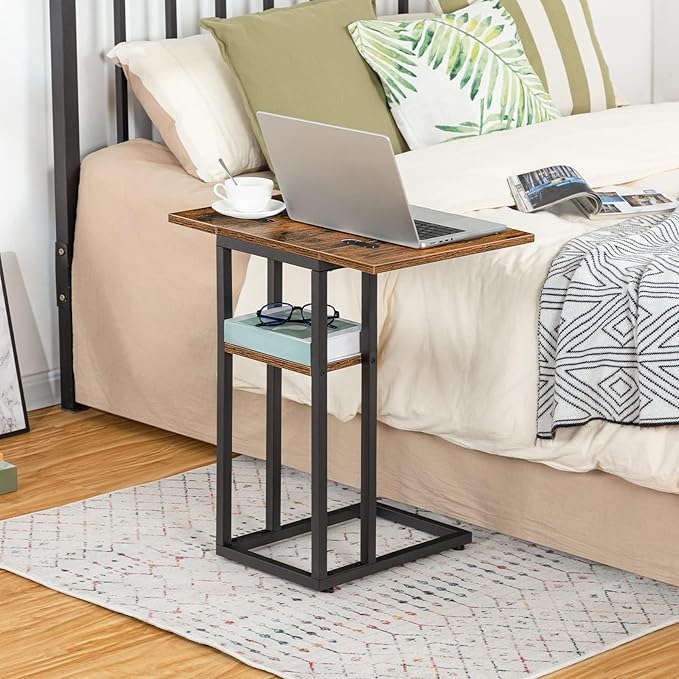HOOBRO Foldable C Shaped End Table, C Shaped Side Table - Image 5