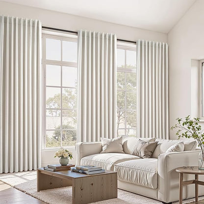 Extra Wide 70 Inch Length Blackout Curtains & Drapes 92 Inches Long 2 Panels Set - Image 7