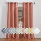 NICETOWN Semi Sheer Linen Curtains, Grommet Top Rustic Linen Burlap Curtains by NICETOWN