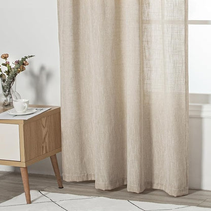 MYSKY HOME Curtains for Kitchen Windows, Sheer Curtains 63 Inch Length for - Image 5