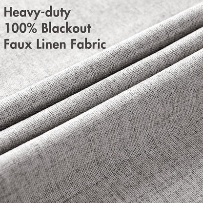 MIULEE 100% Blackout Linen Curtains - Image 5