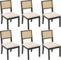 Westice Rattan Dining Chairs Set of 6, Farmhouse Natural Dining Room Chairs by ChairsforHomeLivingRoom