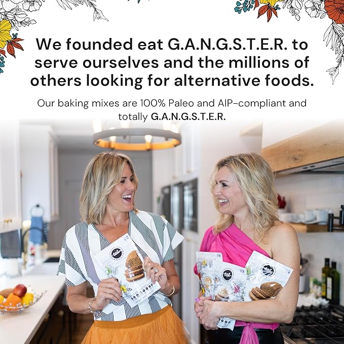 eat G.A.N.G.S.T.E.R. Vegan Pancake & Waffle Mix - Allergy-Friendly Baking Mix, Grain-Free, No Dairy, Nuts, Gluten, Dairy - For Paleo & AIP Diets, Fluffy Pancake & Crispy Waffle Breakfast Food, 3 Pack