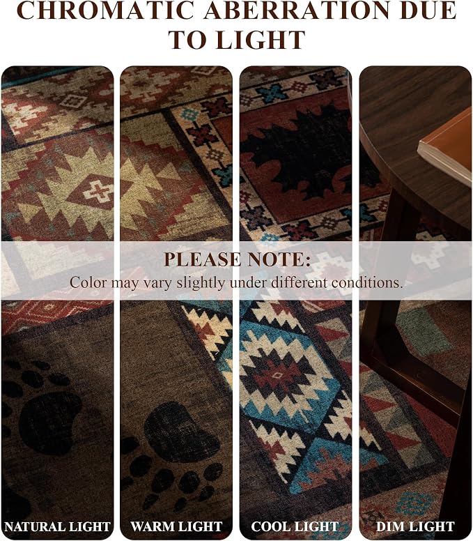 Rustic Cabin Hallway Runner Rug 2'8"x8' - Image 7