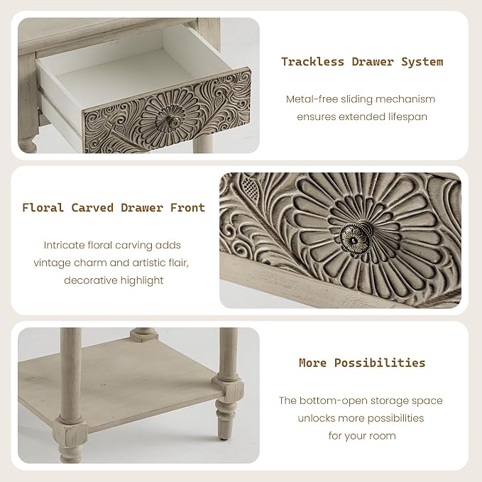 SUNBURY Vintage Nightstand - Image 4