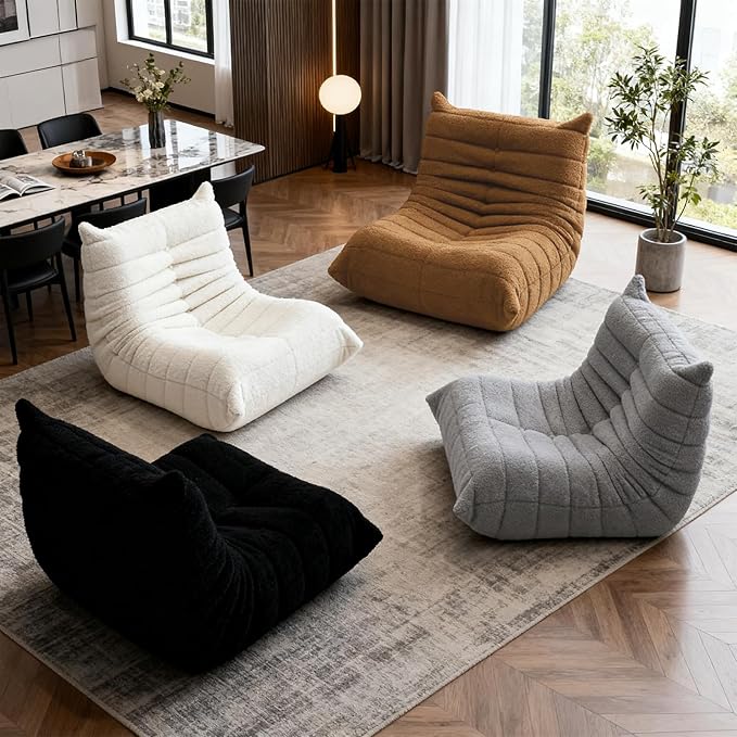 Giant Bean Bag Chair for Adults, Comfy Chair for Bedroom, Memory Foam Chair - Image 7